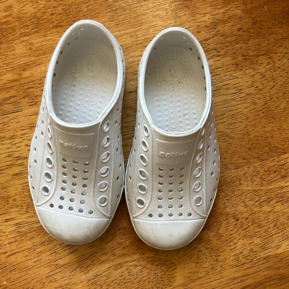 Native Kids Shoes in White